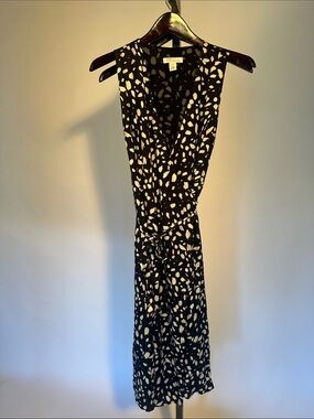 Black and White Printed Wrap Dress by Nordstrom signature size 8